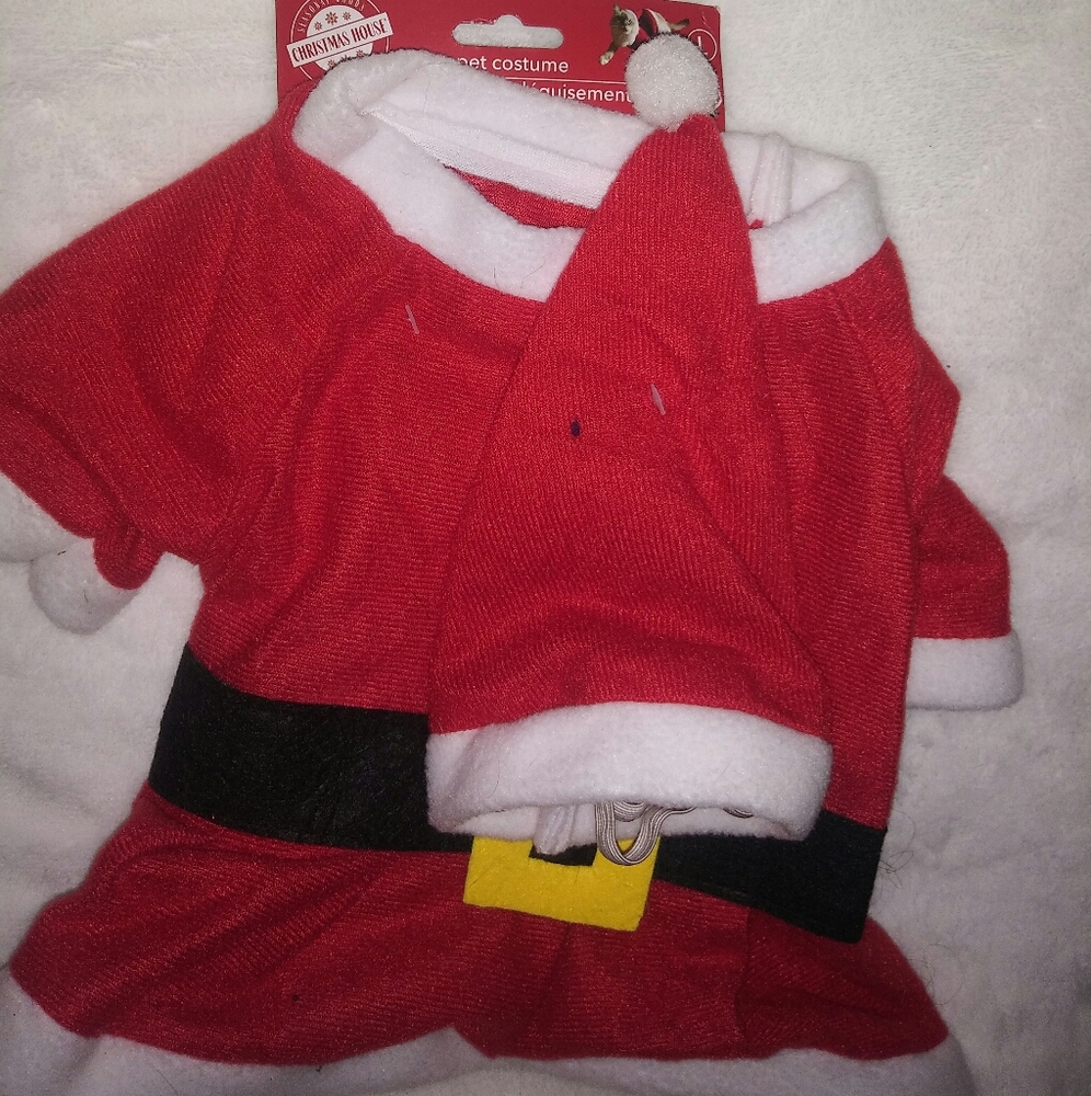 Christmas suit skirt like, large runs very small.